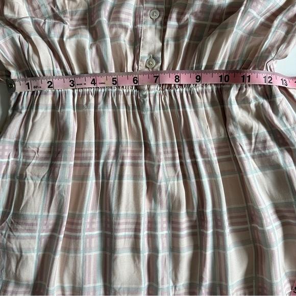 Adelyn Rae Pink Plaid Ruffle Midi Dress Sleeveless Tiered, Size Small - Picture 8 of 13